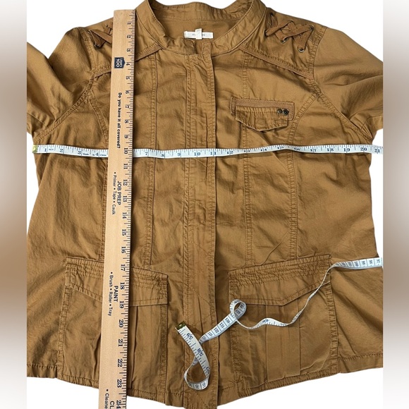 Maurices Criss Cross Lace Shoulder Lightweight Brown Jacket Womens Large - Picture 6 of 6